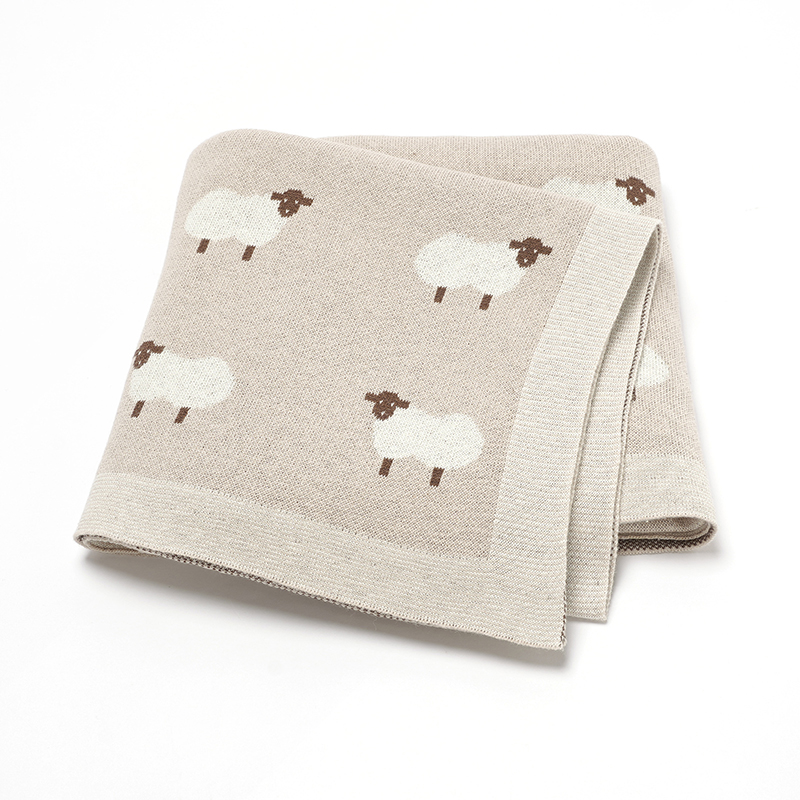 Muslin Swaddle Wrap - Leuke Schapenprint Mousseline Pasgeboren Baby Jongens