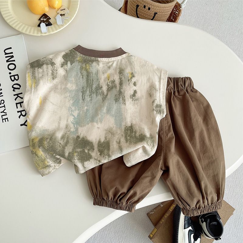Baby Clothing Drawing - Koreaanse Zomer Peuter Baby Jongens Kleding