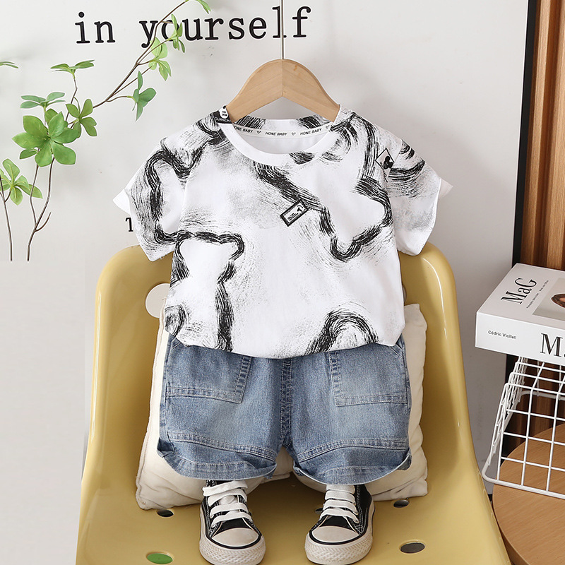Baby Clothing Drawing - Kledingset voor peuters jongens zomerpak 2026