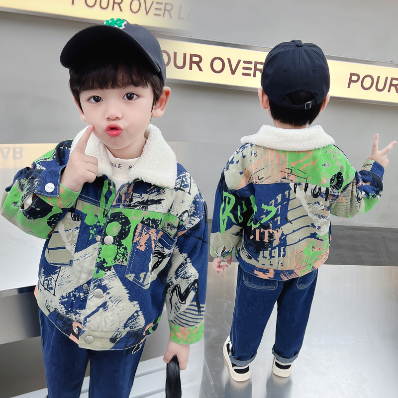 Baby Clothing Drawing - Kids Baby Warm Denim Jasje Parka