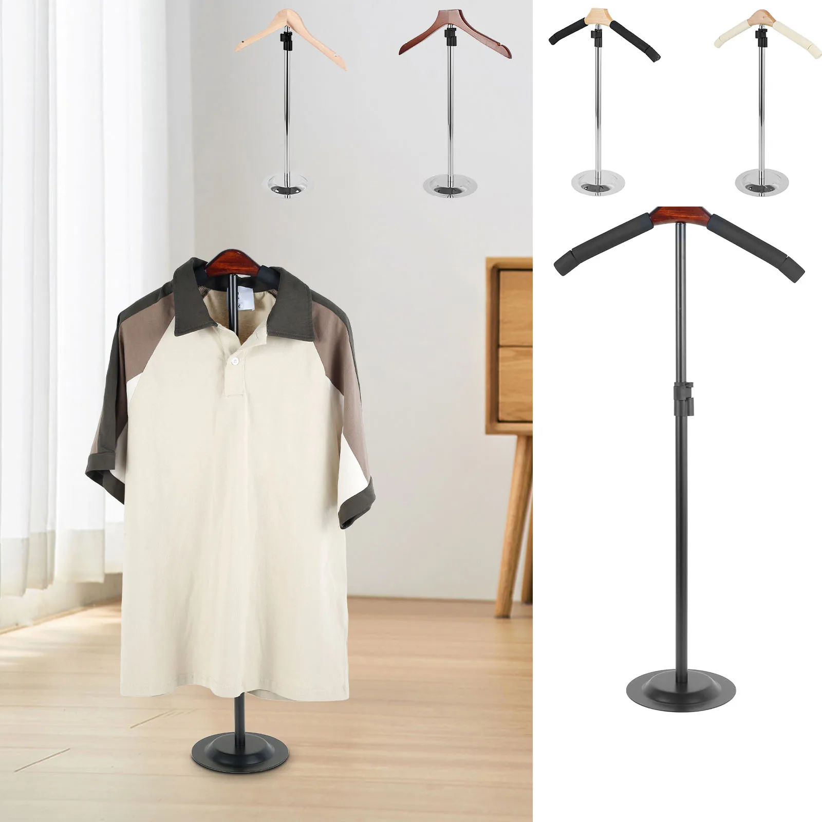 Baby Clothing Display Stand - Hoogteverstelbare T-shirt displaystandaard, flexibele schouderstandaard, shirtrek,