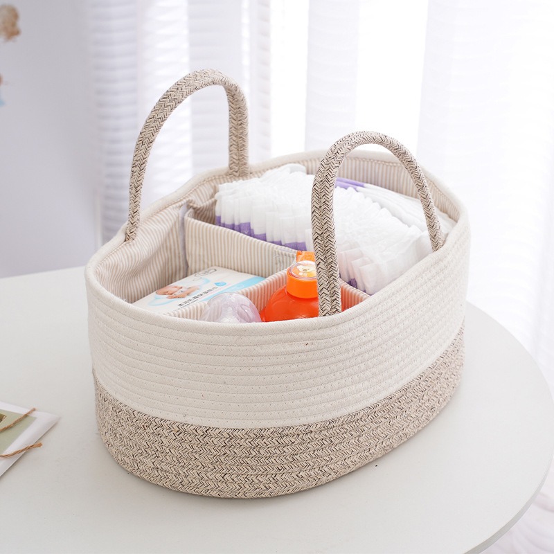 Baby Clothing Material - Opvouwbare Luier Caddy Organiseren Katoenen Touw