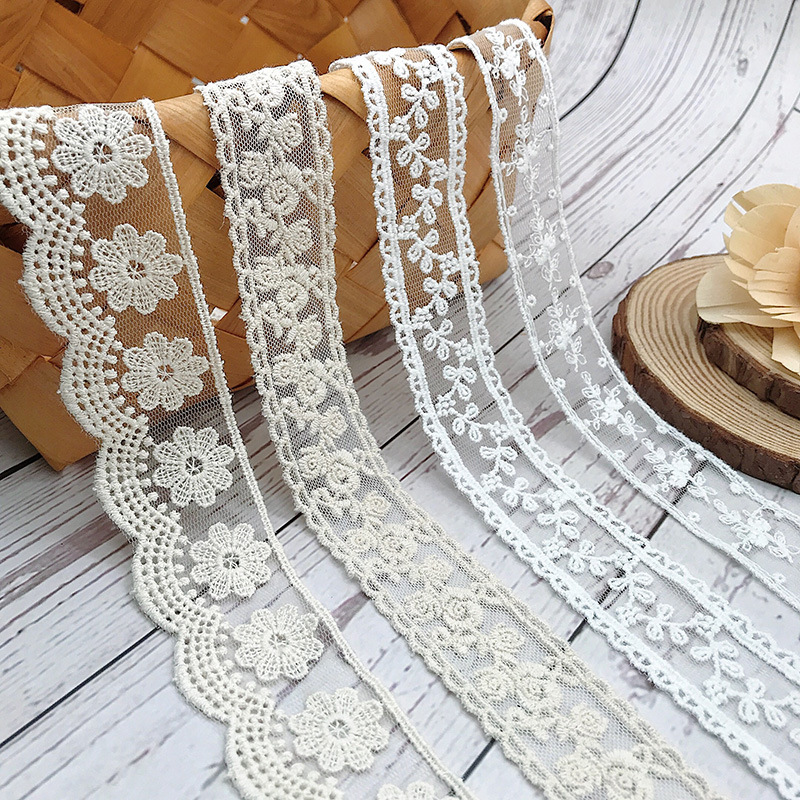 3 Yards/Lot Borduren Wit Beige - Baby Clothing Material recensie en prijs