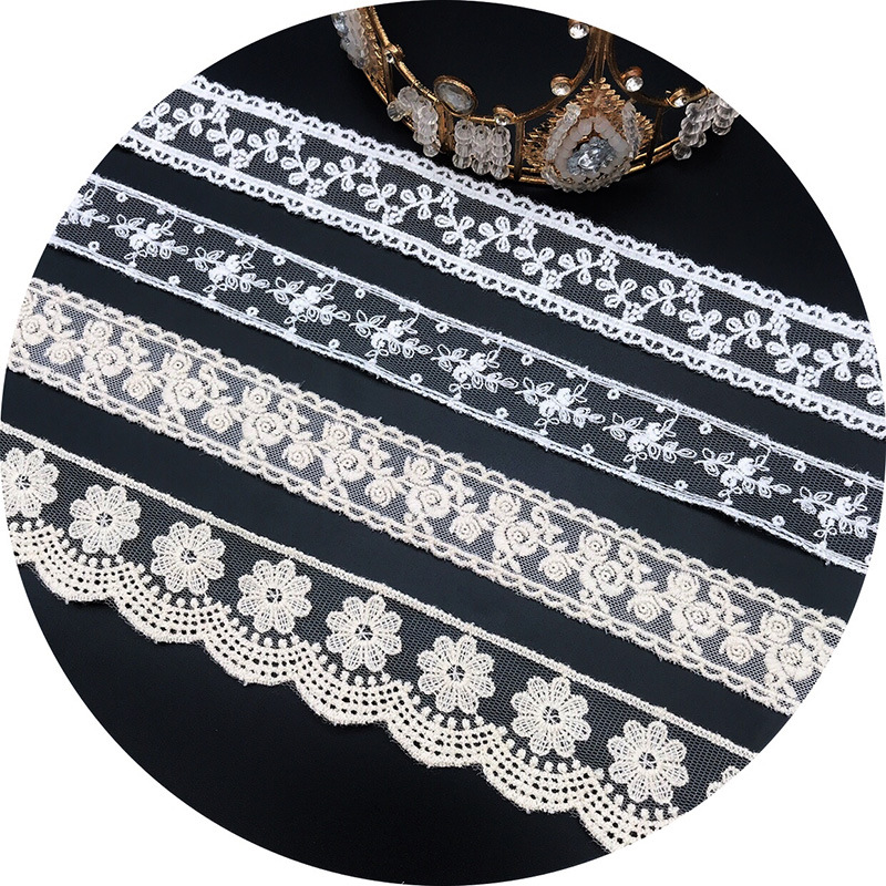 3 Yards/Lot Borduren Wit Beige - Baby Clothing Material recensie en prijs